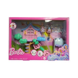 Barbie Fantasy Treehouse Playset with 2 Chelsea Dolls and Car